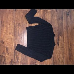 cropped black sweater